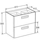 Тумба под раковину Roca Gap 70 белый (ZRU9302878)_2