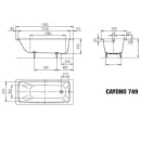 Стальная ванна Kaldewei Cayono 749 170х70 с покрытием Easy-сlean_2