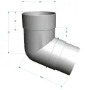 Колено трубы 72° 85мм Docke Premium коричневое_2