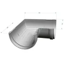 Угол желоба 90° 120мм Docke Premium белый_2