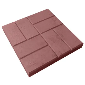 Изображение товара Тротуарная плитка 8 кирпичей 40x40см красная для мощения дорожек и площадок Изображение товара Тротуарная плитка 8 кирпичей 40x40см красная для мощения дорожек и площадок
