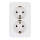 Розетка двухместная накладная с заземлением Blanca белая IP20 Systeme Electric_1