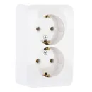 Розетка двухместная накладная с заземлением Blanca белая IP20 Systeme Electric_2