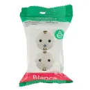 Розетка двухместная накладная с заземлением Blanca белая IP20 Systeme Electric_5