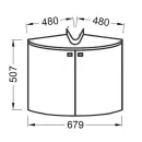 Тумба под раковину Jacob Delafon Odeon Up 70 (EB864-G1C) белый лак_2