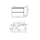 Тумба под раковину Jacob Delafon Odeon Up 80 (EB895RU-E5) светлый дуб_2