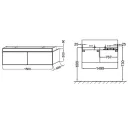 Тумба под раковину Jacob Delafon Terrace 1500 (EB1189-274) черный лак_2