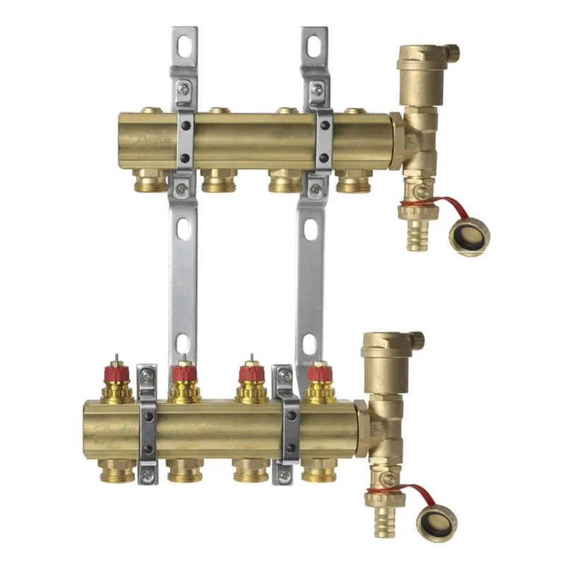 Коллекторная группа Danfoss FHF-4 Set 1" 3/4" на 4 выхода_1