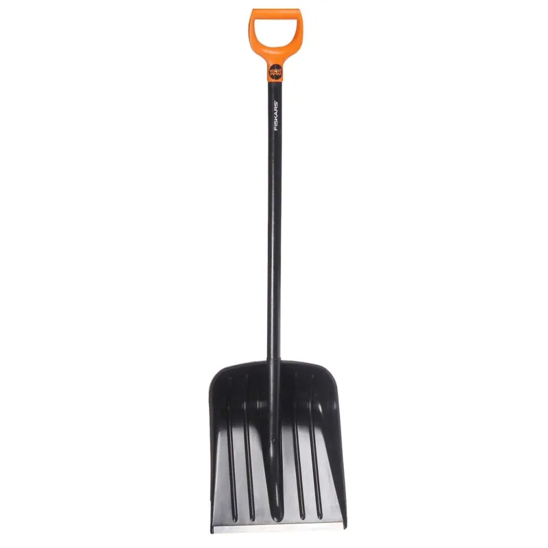 Лопата снеговая Fiskars с деревянным черенком 38х35,5 см_1
