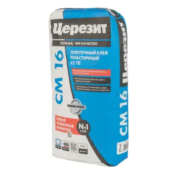 Изображение товара Клей для плитки Церезит СМ 16 С2ТЕ 25 кг для внутренней и наружной облицовки Изображение товара Клей для плитки Церезит СМ 16 С2ТЕ 25 кг для внутренней и наружной облицовки