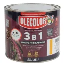 Грунт-эмаль по ржавчине 3в1 Olecolor желтая полуглянцевая 2кг_1
