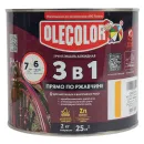 Грунт-эмаль по ржавчине 3в1 Olecolor желтая полуглянцевая 2кг_2