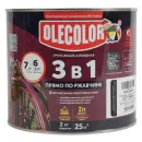 Грунт-эмаль по ржавчине 3в1 Olecolor черная полуглянцевая 2кг_2
