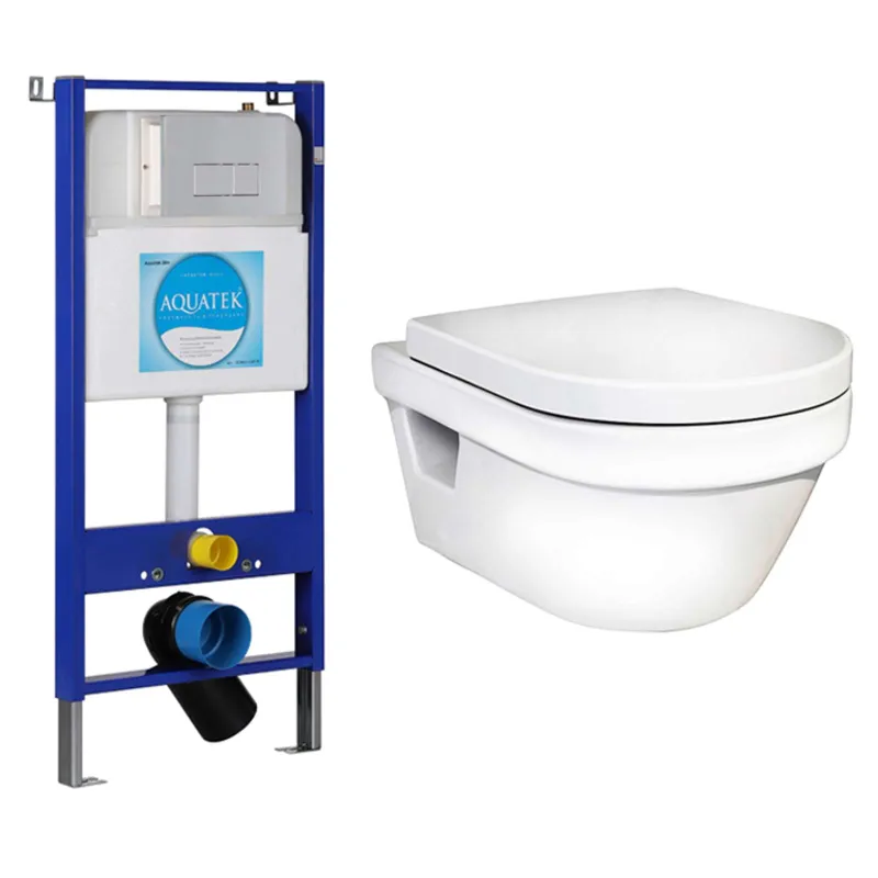Комплект унитаза Gustavsberg Hygienic Flush с инсталляцией Aquatek_1
