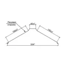 Планка конька плоского 150х150х2000мм 0,45мм (RAL 6005) зеленый мох_2