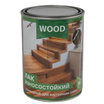 Изображение товара Лак паркетный алкидно-уретановый Farbitex PROFI WOOD матовый 0,8 л Изображение товара Лак паркетный алкидно-уретановый Farbitex PROFI WOOD матовый 0,8 л