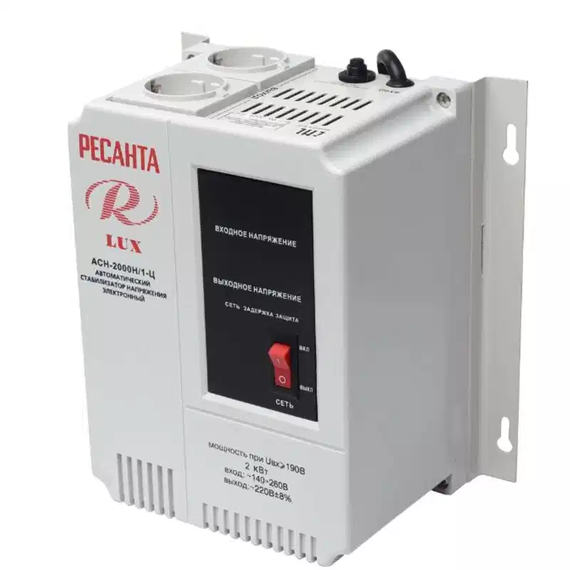 Стабилизатор напряжения настенный Ресанта АСН-2000 Н/1-Ц Lux 2000Вт 220В_1