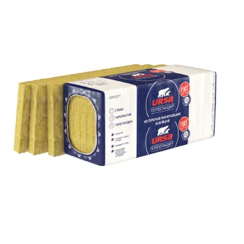 Изображение товара Утеплитель URSA ТеплоСтандарт 1230х610х100 мм для зданий и утепления фасадов Изображение товара Утеплитель URSA ТеплоСтандарт 1230х610х100 мм для зданий и утепления фасадов