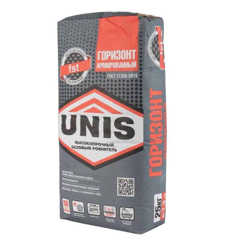 Ровнитель пола Unis Горизонт армированный М-300 25 кг_1