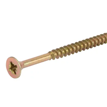 Изображение товара Саморез универсальный 5х80мм желтый цинк Изображение товара Саморез универсальный 5х80мм желтый цинк