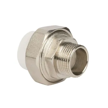 Изображение товара Муфта полипропиленовая TEBO 25х3/4" разъемная комбинированная усиленная Изображение товара Муфта полипропиленовая TEBO 25х3/4" разъемная комбинированная усиленная