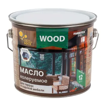 Изображение товара Масло для террас и садовой мебели Farbitex Profi Wood 3л бесцветное матовое Изображение товара Масло для террас и садовой мебели Farbitex Profi Wood 3л бесцветное матовое