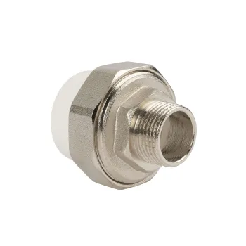 Изображение товара Муфта полипропиленовая TEBO 32 мм 3/4″ комбинированная разъемная усиленная Изображение товара Муфта полипропиленовая TEBO 32 мм 3/4″ комбинированная разъемная усиленная