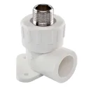 Угольник полипропиленовый 20х1/2" НР с креплением TEBO_1