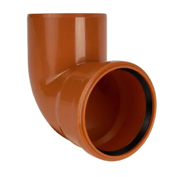 Изображение товара Отвод канализационный наружный 110мм 87° раструбный герметичный Изображение товара Отвод канализационный наружный 110мм 87° раструбный герметичный