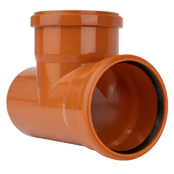 Изображение товара Канализационный тройник наружный 110х110мм 87 градусов RTP Изображение товара Канализационный тройник наружный 110х110мм 87 градусов RTP