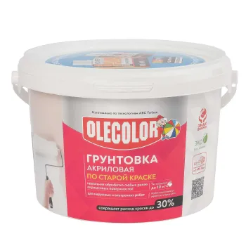 Изображение товара Грунтовка акриловая Olecolor по старой краске 3 кг для внутренних и наружных работ Изображение товара Грунтовка акриловая Olecolor по старой краске 3 кг для внутренних и наружных работ