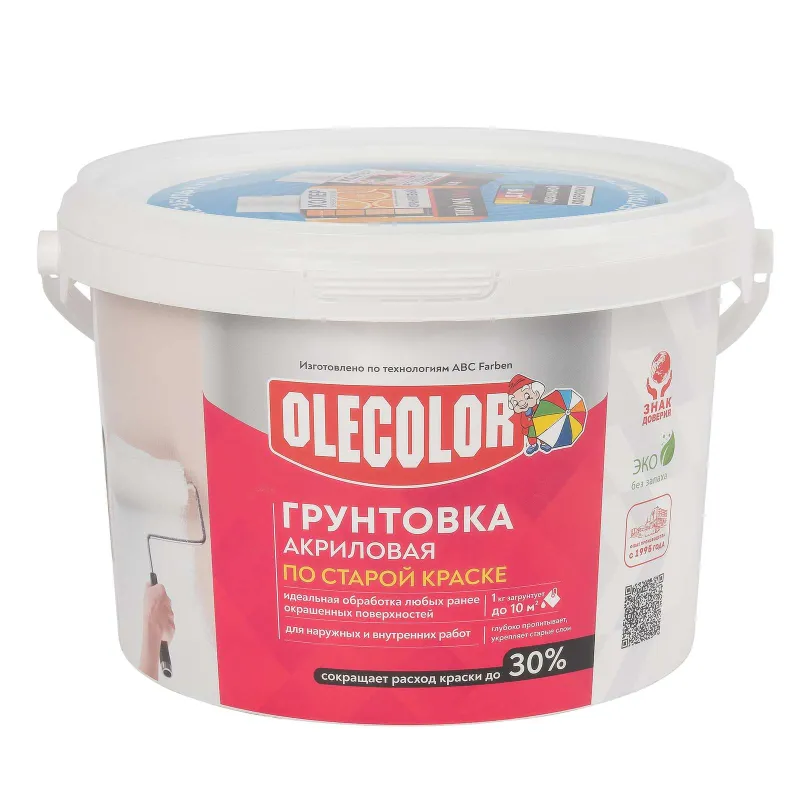 Грунтовка акриловая по старой краске Olecolor 3кг_1