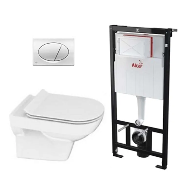 Комплект инсталляция Alcaplast 3 в 1 с унитазом Cersanit City New Clean On (4148224)_1
