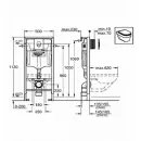 Комплект инсталляция Grohe Rapid SL 3 в 1 с унитазом Cersanit Carina New Clean On (4148231)_2