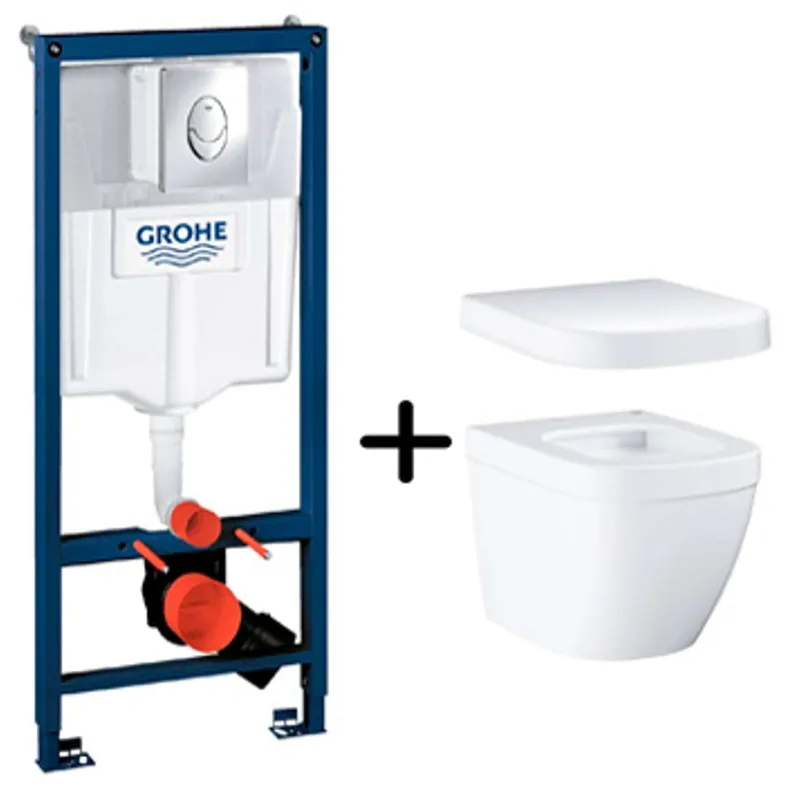 Комплект инсталляция Grohe Rapid SL 3 в 1 с унитазом Euro Ceramic 39206000 (4144448)_1