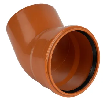 Изображение товара Отвод канализационный наружный 160 мм 45° из НПВХ RTP Изображение товара Отвод канализационный наружный 160 мм 45° из НПВХ RTP