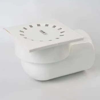 Изображение товара Горизонтальный пластиковый трап 150х150 для внутренней канализации Изображение товара Горизонтальный пластиковый трап 150х150 для внутренней канализации