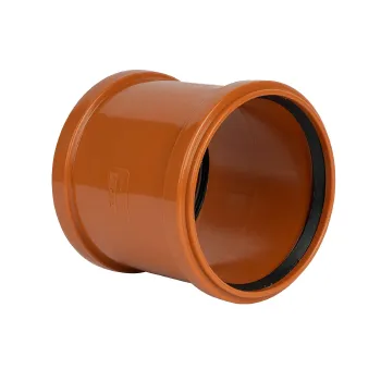 Изображение товара Муфта канализационная наружная 160мм из НПВХ Изображение товара Муфта канализационная наружная 160мм из НПВХ