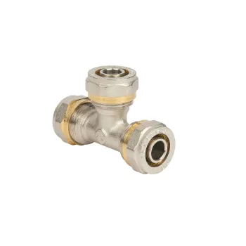 Изображение товара Тройник соединительный обжимной 20 мм Altstream для металлопластиковых труб Изображение товара Тройник соединительный обжимной 20 мм Altstream для металлопластиковых труб