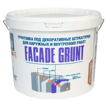 Изображение товара Грунтовка Bergauf Facad Grunt для декоративных штукатурок, 14 кг Изображение товара Грунтовка Bergauf Facad Grunt для декоративных штукатурок, 14 кг