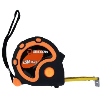 Изображение товара Рулетка Вихрь 7, 5мх25мм - измерительный инструмент для профессионалов и домашних мастеров Изображение товара Рулетка Вихрь 7, 5мх25мм - измерительный инструмент для профессионалов и домашних мастеров