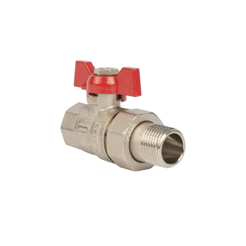 Кран шаровый со сгоном HLV 1/2" бабочка_1