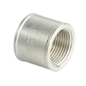 Изображение товара Муфта ВР 1 дюйм латунная никелированная Altstream соединительная для труб Изображение товара Муфта ВР 1 дюйм латунная никелированная Altstream соединительная для труб