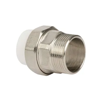 Изображение товара Муфта полипропиленовая TEBO 32х1 1/4" НР комбинированная разъемная Изображение товара Муфта полипропиленовая TEBO 32х1 1/4" НР комбинированная разъемная