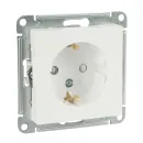 Механизм розетки с заземлением со шторками AtlasDesign белый IP20 Systeme Electric_1
