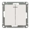 Механизм выключателя двухклавишный с подсветкой AtlasDesign белый IP20 Systeme Electric_2