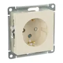 Механизм розетки с заземлением со шторками AtlasDesign бежевый IP20 Systeme Electric_1