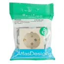 Механизм розетки с заземлением со шторками AtlasDesign бежевый IP20 Systeme Electric_5