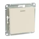 Механизм выключателя одноклавишный с подсветкой AtlasDesign бежевый IP20 Systeme Electric_1