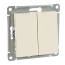 Механизм выключателя двухклавишный AtlasDesign бежевый IP20 Systeme Electric_1
